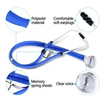 COFOE PVC Cardiology & General Dual Tube Professional Stethoscope – Color: Blue – Thumbnail 2