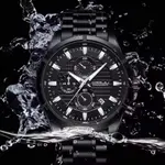 CRRJU 2308 Luxury Redefined Stainless Steel Analog Quartz Men's Watch – Dial Color: Black, Strap Color: Black – Thumbnail 2