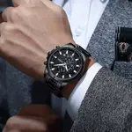 CRRJU 2308 Luxury Redefined Stainless Steel Analog Quartz Men's Watch – Dial Color: Black, Strap Color: Black – Thumbnail 4