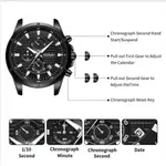 CRRJU 2308 Luxury Redefined Stainless Steel Analog Quartz Men's Watch – Dial Color: Black, Strap Color: Black – Thumbnail 5