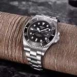 Nibosi 2597 High Quality Stainless Steel Belt Calendar Men's Watch – Dial Color: Black, Strap Color: Silver – Thumbnail 4