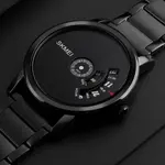 SKMEI 1260 Creative Pointer Stainless Steel Casual Men's Watch – Dial Color: Black, Strap Color: Black – Thumbnail 3