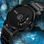 SKMEI 1260 Creative Pointer Stainless Steel Casual Men's Watch – Dial Color: Black, Strap Color: Black – Thumbnail 5