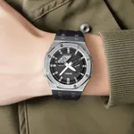 SKMEI 2243 Silicone Quartz Sports Men's Watch – Dial Color: Silver, Strap Color: Black – Thumbnail 4