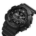 SKMEI 1688 Fashion Sport Waterproof Rubber Analog Digital Men's Watch – Dial Color: Black, Strap Color: Black – Thumbnail 2