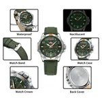 NAVIFORCE NF9204N Nylon Strap Waterproof Quartz Men’s Sport Watch – Dial Color: Green, Strap Color: Green  – Thumbnail 3