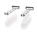 Stemware Hanging Rack Glass Holder Storage Shelf Cup Hanger – Thumbnail 2