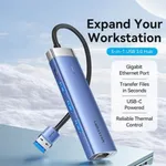 Vention TGFSB USB 3.0 5-in-1 Multifunctional Docking Lan Adapters – Thumbnail 4