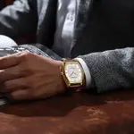 CRRJU 5020 Genuine Leather Strap Quartz Analog Luxury Redefined Men’s Fashion Watch – Dial Color: Gold, Strap Color:  Brown  – Thumbnail 3