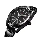 Naviforce NF9038 Luxury Quartz Stailness Steel Men's Watch – Dial Color: Black, Strap Color: Black – Thumbnail 2