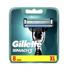 Gillette Mach 3 Manual Razor Shaving Blades – Quantity: 8 Units – Thumbnail 1