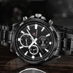 Naviforce NF9089 Stainless Steel Chronograph Multifunctional Classic Men's Watch – Dial Color: Black, Strap Color: Black – Thumbnail 4