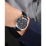 CASIO MTP-V004L-1AUDF Classic Leather Strap Stainless Steel Men's Analog Quartz Watch – Dial Color: Black, Strap Color: Black – Thumbnail 5