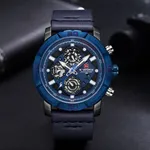NAVIFORCE NF9139 PU Leather Chronograph Men's Watch – Dial Color: Blue, Strap Color: Blue – Thumbnail 4