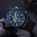 NAVIFORCE NF9139 PU Leather Chronograph Men's Watch – Dial Color: Blue, Strap Color: Blue – Thumbnail 5
