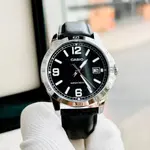 CASIO LTP-V004L-1BUDF Classic Leather Strap Stainless Steel Women's Analog Quartz Watch – Dial Color: Black, Strap Color: Black – Thumbnail 4