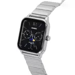 CASIO MTP-M305D-1AVDF Moon Chaser Silver Stainless Steel Chain Unisex Analog Watch – Dial Color: Black, Strap Color: Silver – Thumbnail 2