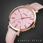 SKMEI 1397 Minimalist Minor Girl Collection Leather Strap Watch – Dial Color: Pink, Strap Color: Pink – Thumbnail 2
