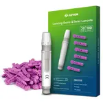 AUVON Universal Lancet Device for Blood Sugar Test with 100× Lancets – Thumbnail 1