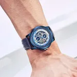 NAVIFORCE NF9142 PU Leather Chronograph Men's Watch – Dial Color: Blue, Strap Color: Blue – Thumbnail 4
