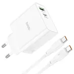 Hoco C113A PD65W Dual-Port Wall Charger with Type-C Cable – Thumbnail 1