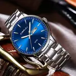 CRRJU 2193 High Qualityy Stainless Steel Sport and Casual Fashion Men's Watch – Dial Color: Blue, Strap Color: Silver – Thumbnail 3