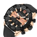 NAVIFORCE 9114 Waterproof Trendy Quartz Movement Men's Watch – Dial Color: Rose, Strap Color: Black – Thumbnail 2