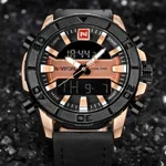 NAVIFORCE 9114 Waterproof Trendy Quartz Movement Men's Watch – Dial Color: Rose, Strap Color: Black – Thumbnail 3