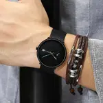CRRJU 2258 Effortless Sophistication High Quality Black Stainless Steel Simple Casual Men's Watch – Dial Color: Blue, Strap Color: Black – Thumbnail 6