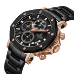 Naviforce 8065 High Quality Stainless Steel Luminous Men Watch – Dial Color: Black, Strap Color: Black – Thumbnail 2