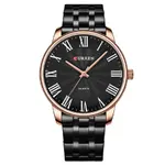 Curren 8422 Luxury Stainless Steel Quartz Analog Casual Style Fashion Men's Watch – Dial Color: Black, Strap Color: Black – Thumbnail 1