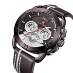NAVIFORCE NF9168 Leather Strap Luxury Sports Men's Watch – Dial Color: Rose, Strap Color: Rose – Thumbnail 2