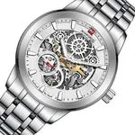Naviforce NFS1002 Automatic Mechanical Stainless Steel Men's Watch – Dial Color: Silver, Strap Color: Silver – Thumbnail 2
