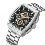 Naviforce 8066 High Quality Stainless Steel Chronograph Analog Men's Watch – Dial Color: Silver, Strap Color: Silver – Thumbnail 2