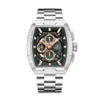 Naviforce 8066 High Quality Stainless Steel Chronograph Analog Men's Watch – Dial Color: Silver, Strap Color: Silver – Thumbnail 1