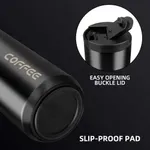 Double 650ml Wall Stainless Steel Insulated Thermal Vacuum Coffee Flask – Thumbnail 3