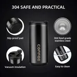 Double 650ml Wall Stainless Steel Insulated Thermal Vacuum Coffee Flask – Thumbnail 4