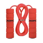 Long Handle Lightweight Plastic Cord Skipping Rope – Color: Red – Thumbnail 1