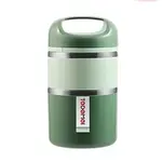 Tedemei Stainless Steel 2-Layer Food Container Lunch Box – Color: Green – Thumbnail 1