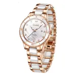 Olevs 9985 Stainless Steel Analog Wrist Watch For Women – Dial Color: White, Strap Color:  Brown  – Thumbnail 2