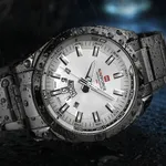 Naviforce NF9038 Luxury Quartz Stailness Steel Men's Watch – Dial Color: Silver, Strap Color: Black – Thumbnail 5