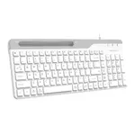 A4TECH FK25 Fstyler Wired Keyboard with Mobile Stand – Color: White – Thumbnail 2