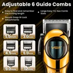 VGR V-166 Professional Hair Clipper Trimmer for Men – Color: Gold – Thumbnail 3