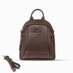 Oxford Expression Multi-Pocket PU Leather Women’s Backpack – Color: Brown – Thumbnail 4