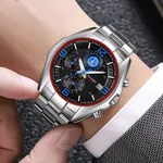 Skmei 9346 Multifunctional Quartz Men's Watch – Dial Color: Blue, Strap Color: Silver – Thumbnail 4