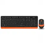 A4TECH FG1010 Wireless Keyboard Mouse Combo with Bangla – Color: Orange – Thumbnail 2