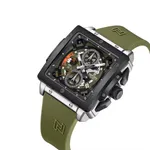 Naviforce 8064 Silicone Strap Quartz Analog Premium Sporty Men's Watch – Dial Color: Green, Strap Color: Green  – Thumbnail 2