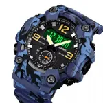Skmei 1637 Digital Dual Movement 3 Time Waterproof Sports Men's Watch – Dial Color: Black, Strap Color: Blue – Thumbnail 2