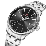 NAVIFORCE NF9230 Gentle Elegant Waterproof Men’s Watch – Dial Color: Black, Strap Color: Silver – Thumbnail 2