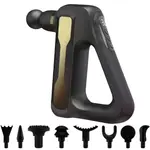 Rechargeable HB‑003 Deep Muscle Massage Gun with 8 Interchangeable Heads – Color: Gold – Thumbnail 1